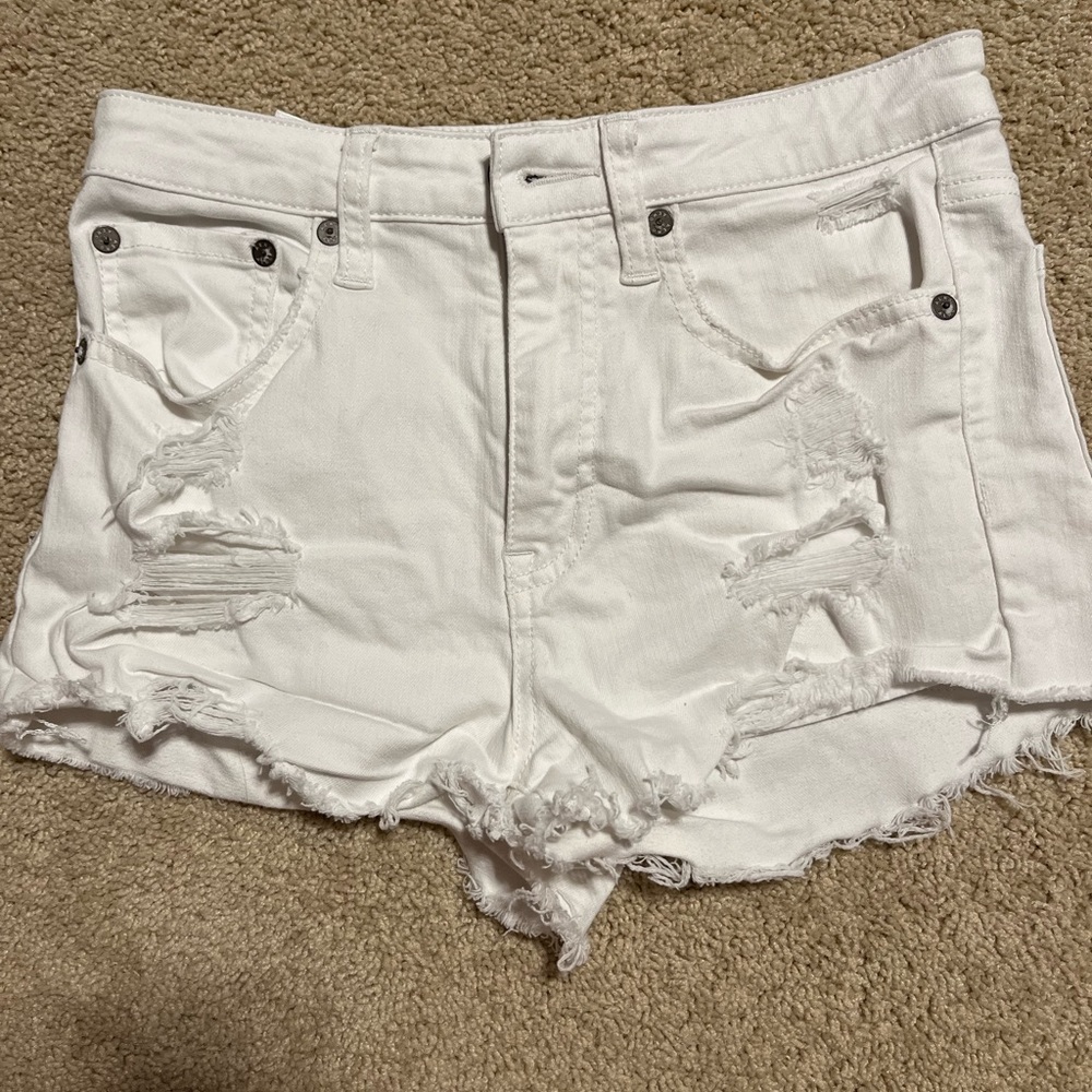 Size 4 Aeropostale White Jean Shorts